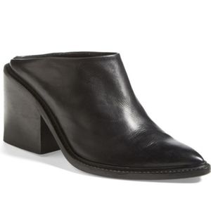 Helmut Lang Black Leather Mules
